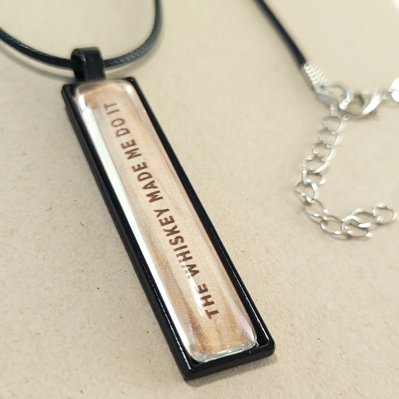 WHISKEY MADE ME DO IT Vertical Pendant Necklace - Picture 5 of 9